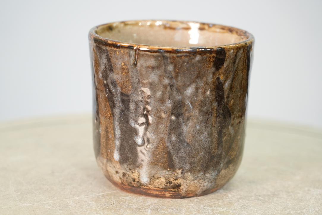 Japanese Mashiko Pottery Brush Pot, circa 1950 Height:140mm - Image 8