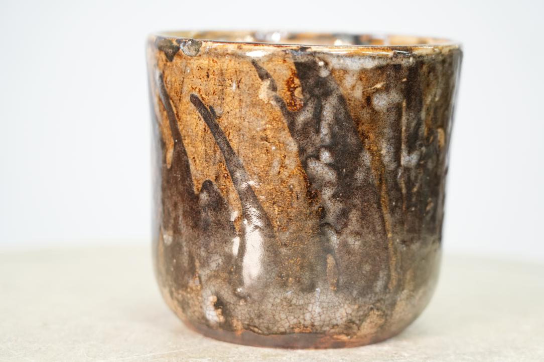Japanese Mashiko Pottery Brush Pot, circa 1950 Height:140mm - Image 6