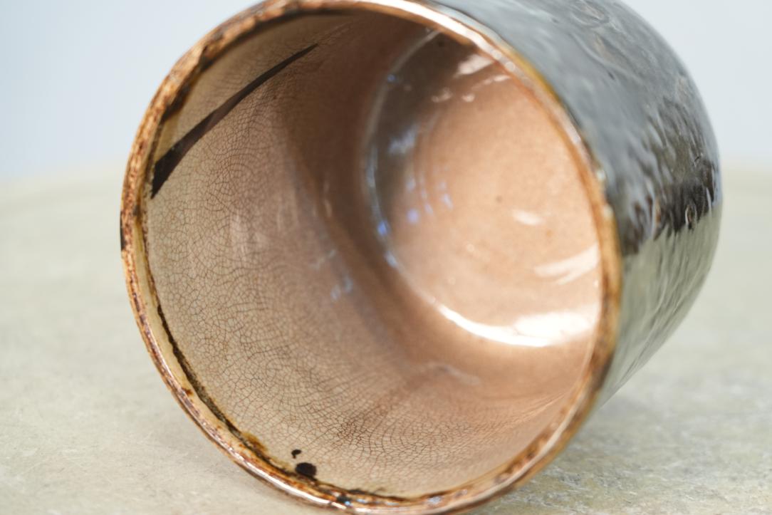 Japanese Mashiko Pottery Brush Pot, circa 1950 Height:140mm - Image 5