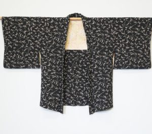Black Bamboo Vintage Japanese Haori Jacket
