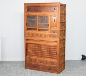 Two-Section Japanese Kitchen Chest, circa 1910 Width:970mm