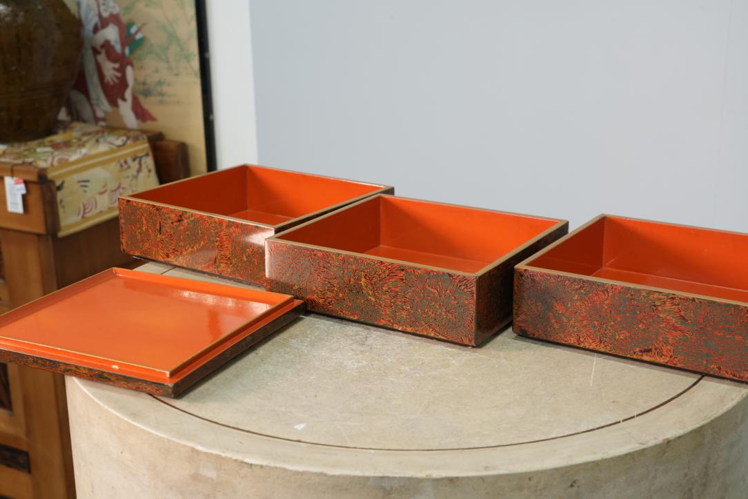 Japanese Wakasa Lacquered Jubako Width:210mm - Image 4