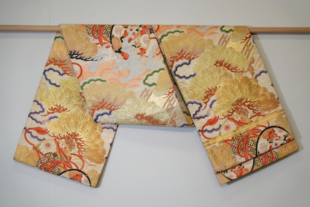 Japanese Vintage Silk Obi Sash Width:4000mm Circa:1930's - Image 7