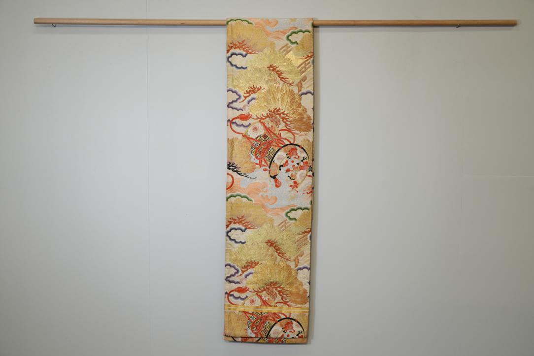 Japanese Vintage Silk Obi Sash Width:4000mm Circa:1930's - Image 6