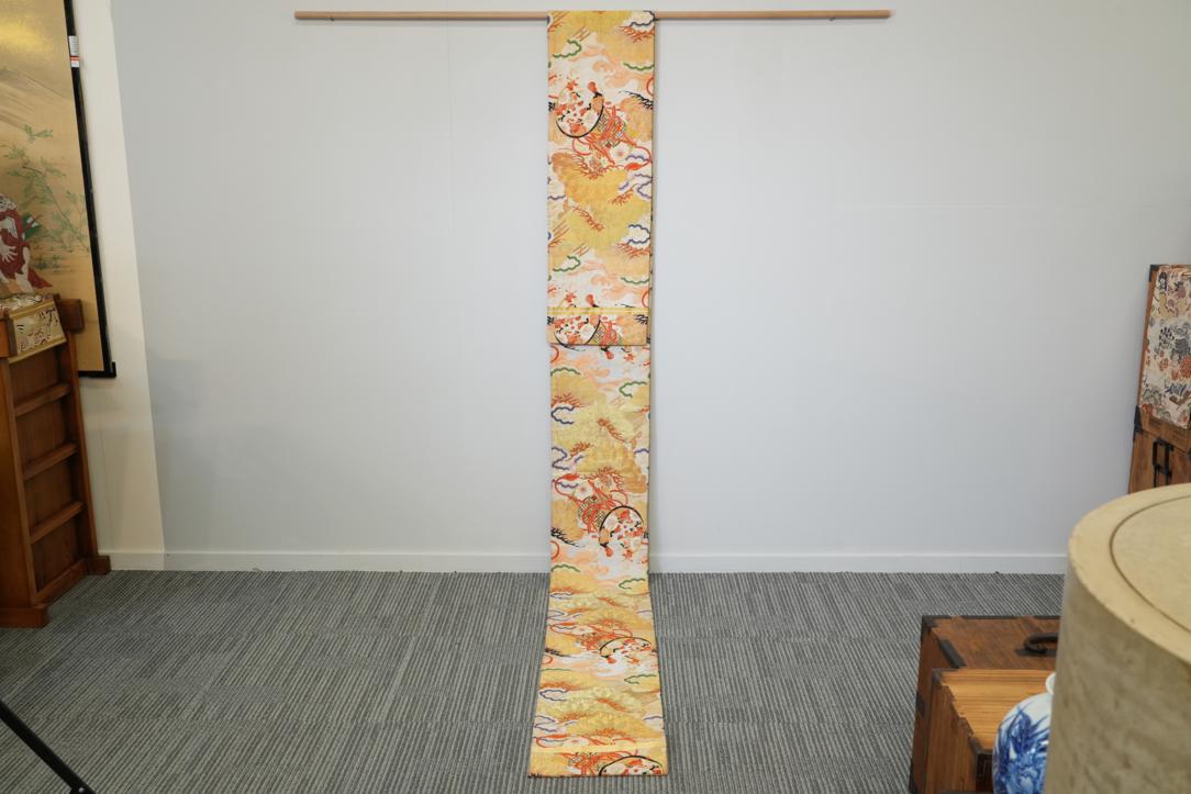 Japanese Vintage Silk Obi Sash Width:4000mm Circa:1930's - Image 4