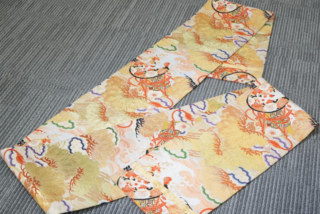 Japanese Vintage Silk Obi Sash Width:4000mm Circa:1930's - Image 3