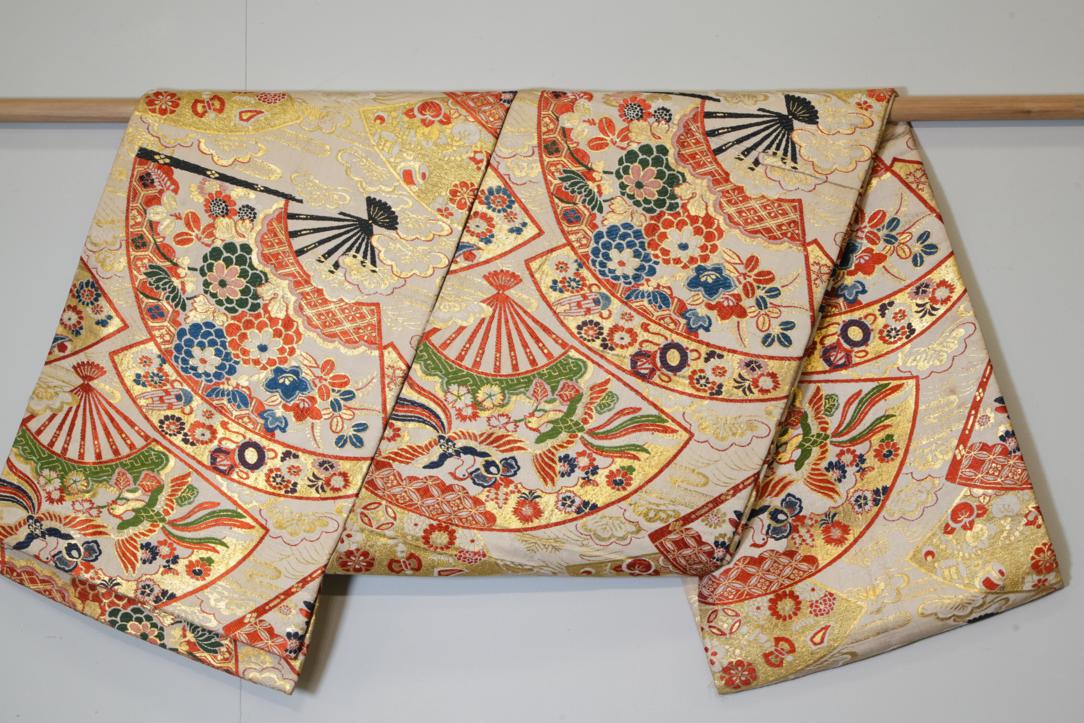 Japanese Vintage Silk Obi Sash Width:4000mm Circa:1930's - Image 3