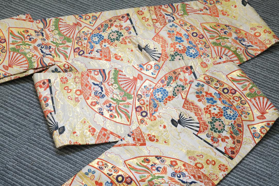 Japanese Vintage Silk Obi Sash Width:4000mm Circa:1930's - Image 6
