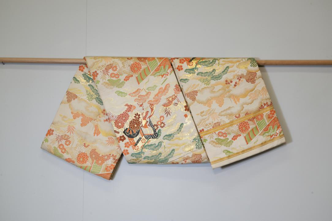 Japanese Vintage Silk Obi Sash Width:4000mm Circa:1930's