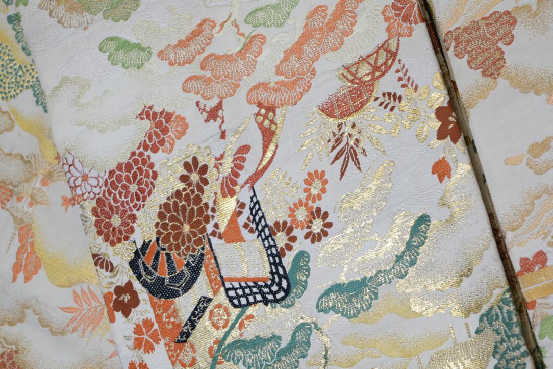Japanese Vintage Silk Obi Sash Width:4000mm Circa:1930's - Image 2