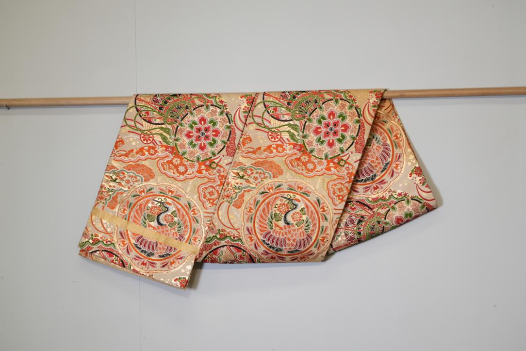 Japanese Vintage Silk Obi Sash Width:4000mm Circa:1930's