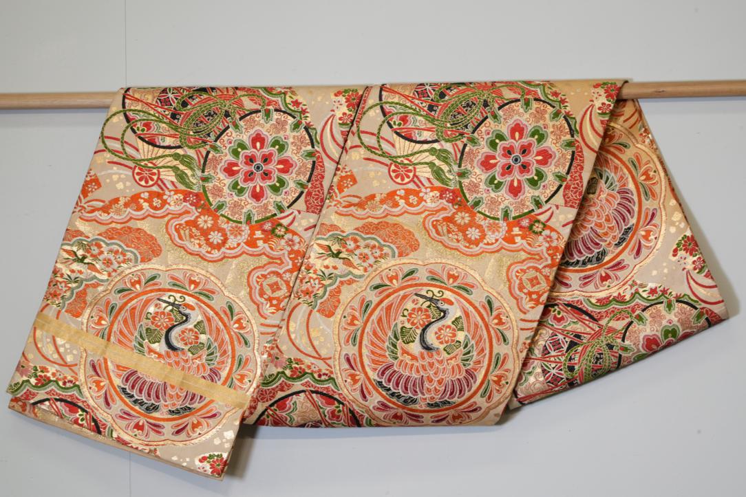 Japanese Vintage Silk Obi Sash Width:4000mm Circa:1930's - Image 3