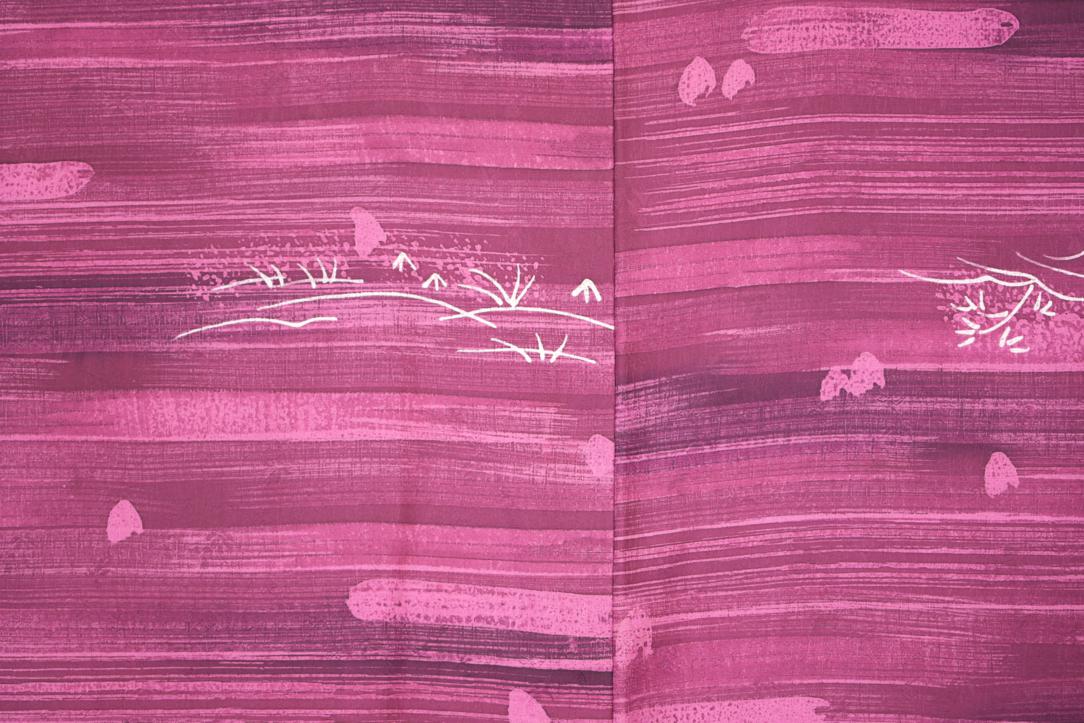 Pink and Crimson Vintage Japanese Haori Jacket - Image 7
